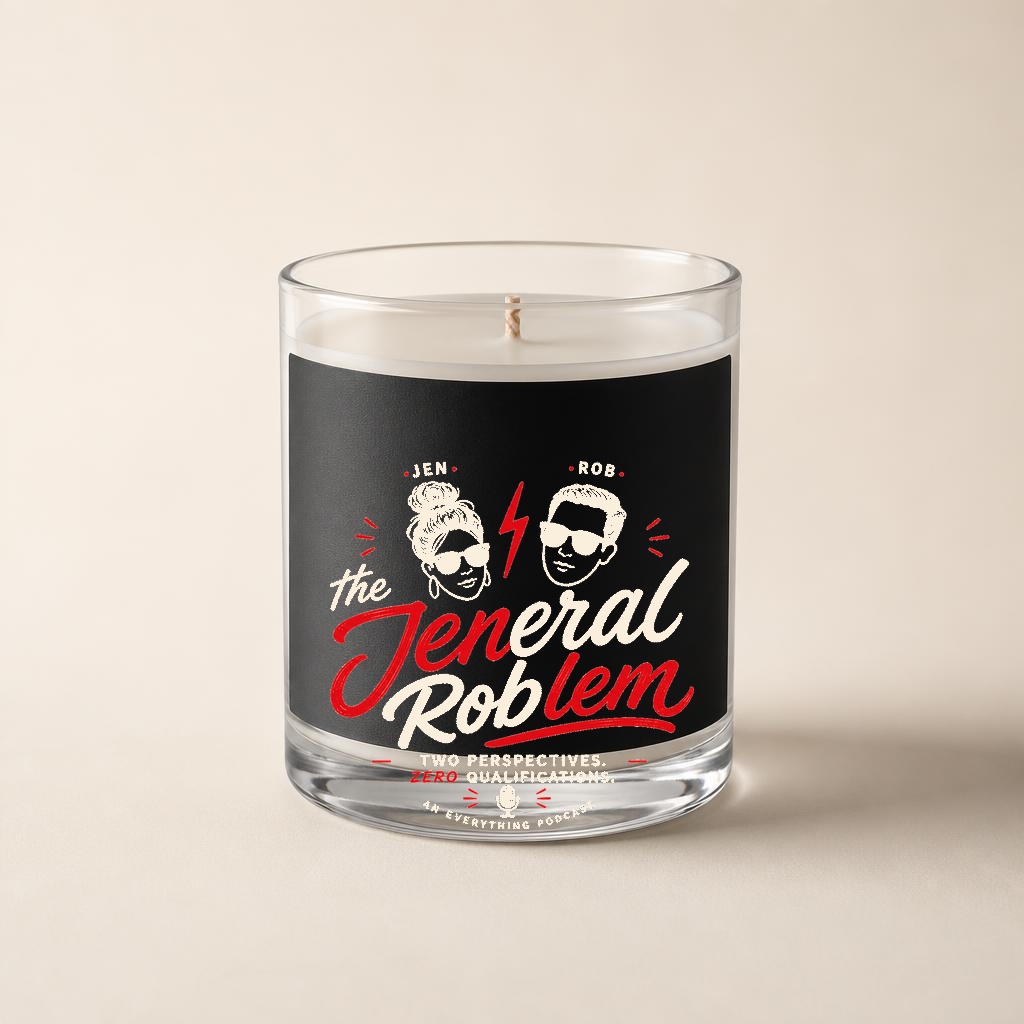 The Jeneral Roblem Logo Candle